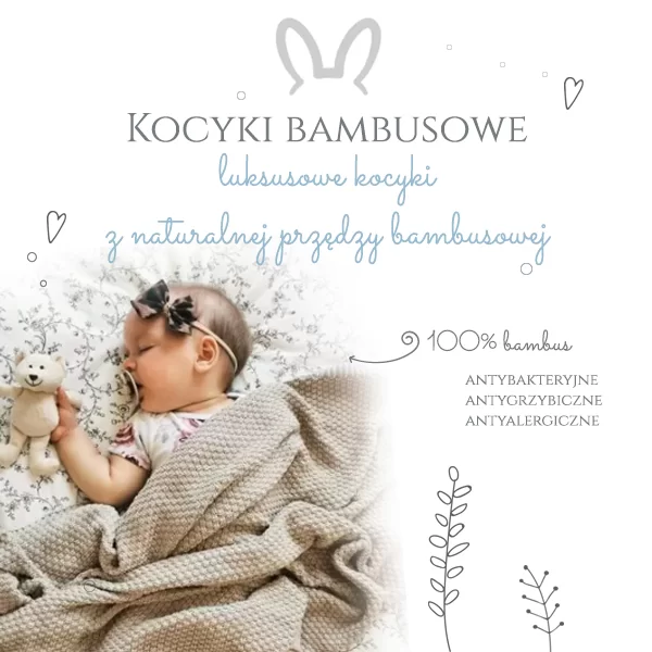 kocyki bambusowe dla dzieci i niemowląt